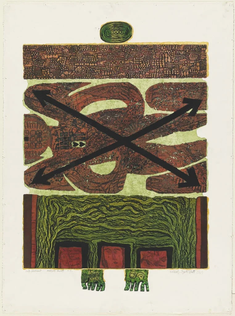 Untitled, by Jyoti Bhatt, ink, 1965