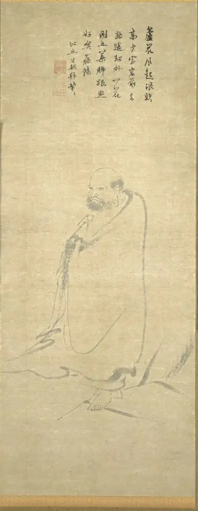 Bodhidharma Crossing the Yangzi on a Reed