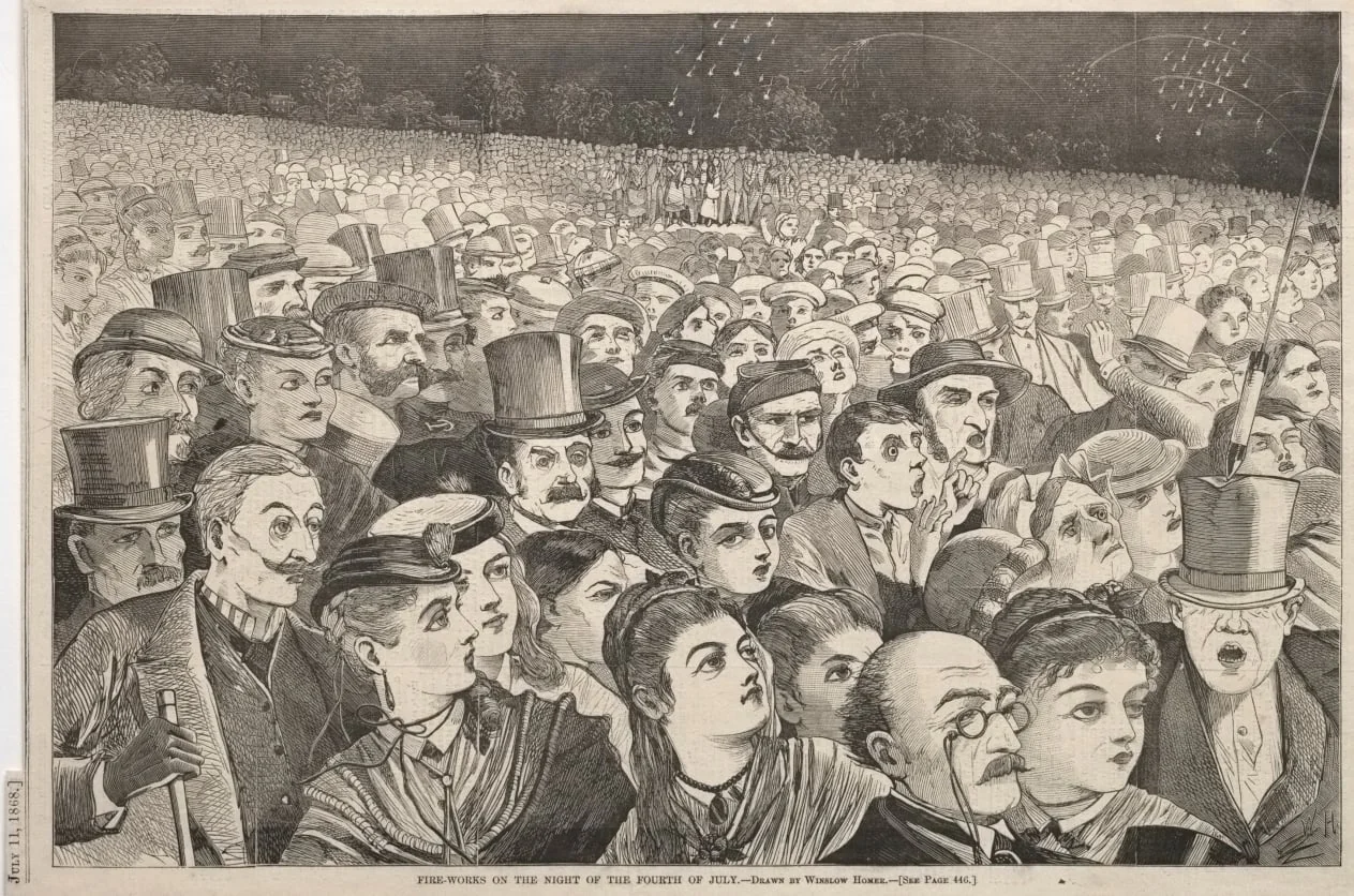 Fire-Works on the Night of the Fourth of July, by Winslow Homer, 1868