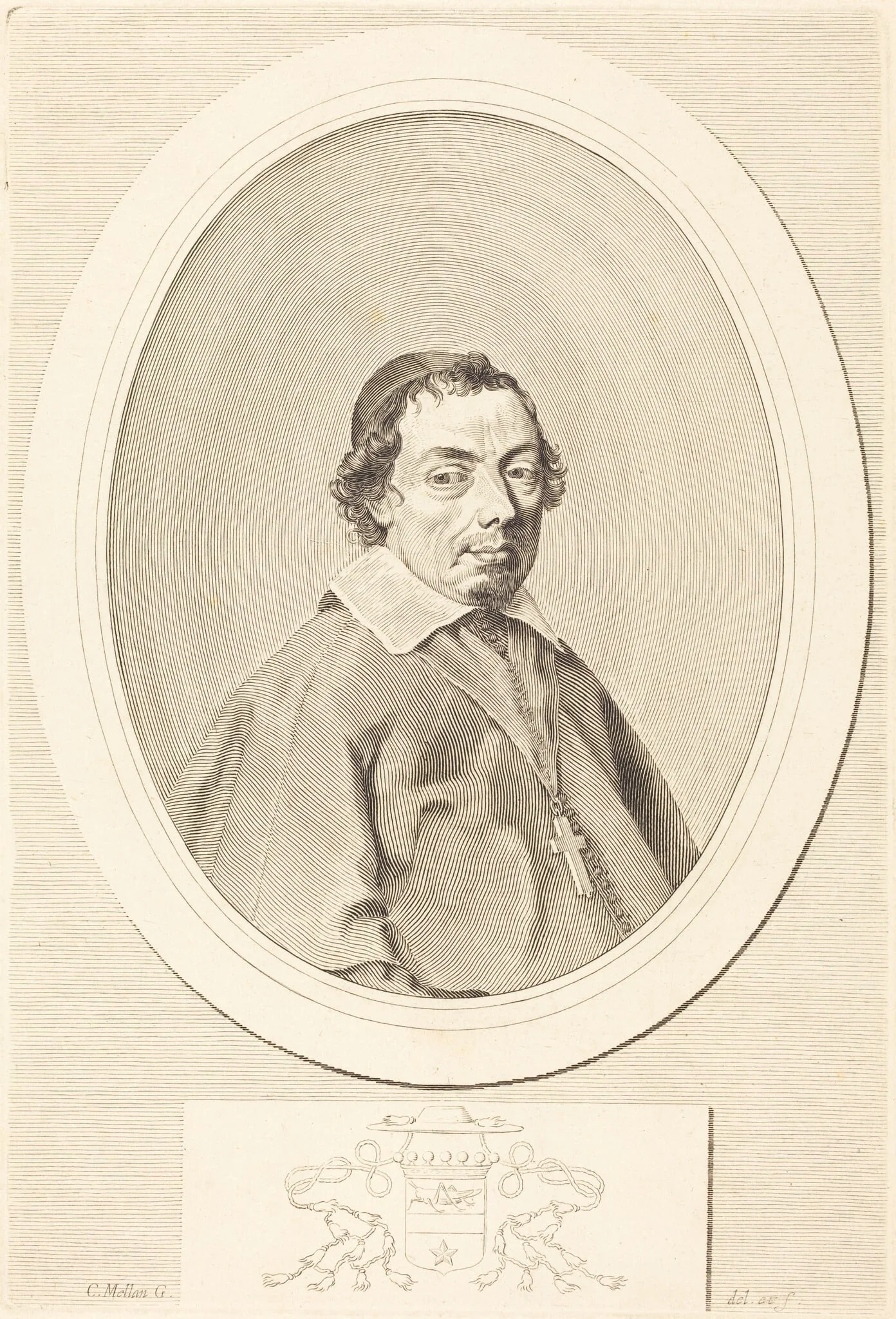 Nicolas Grillet, by Claude Mellan, ink, 1643
