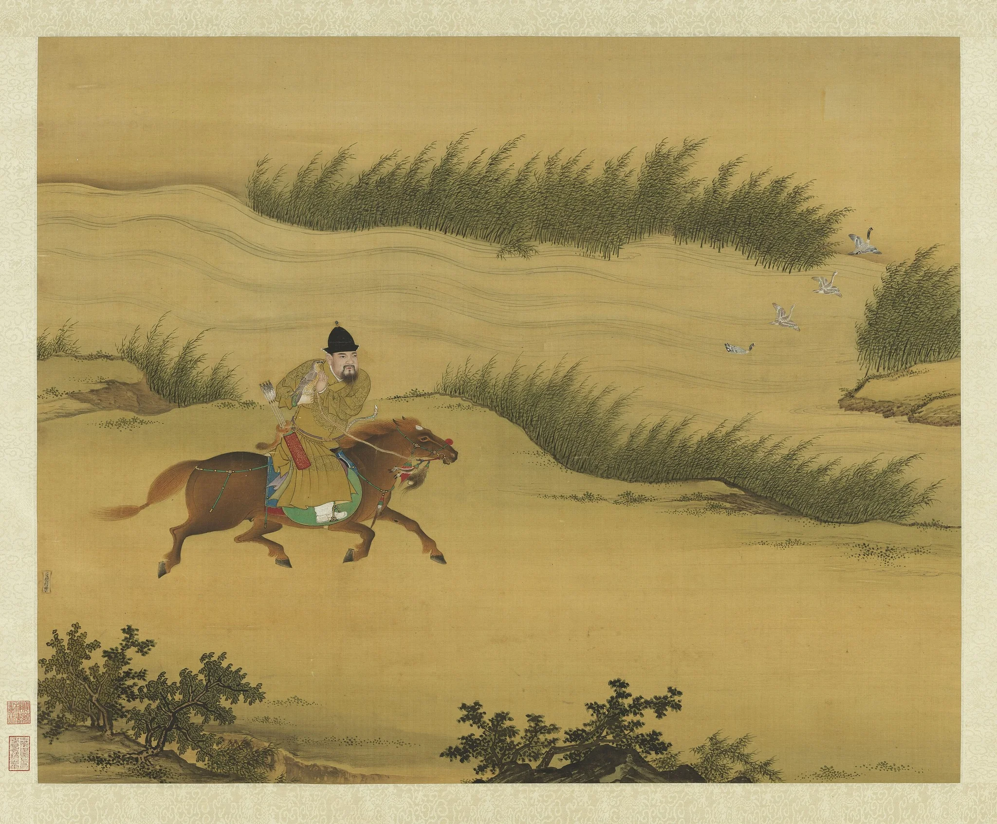 Emperor Xuanzong of the Ming on Horseback, by Unknown, unspecified