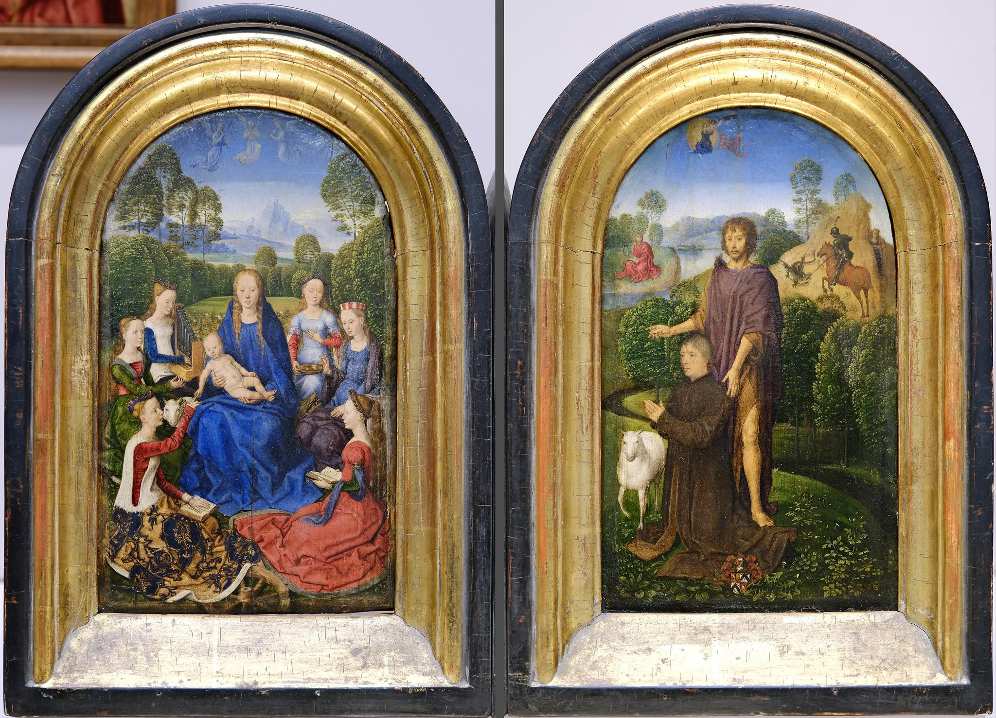 Diptych of Jan du Cellier, by Hans Memling, oil, 1496