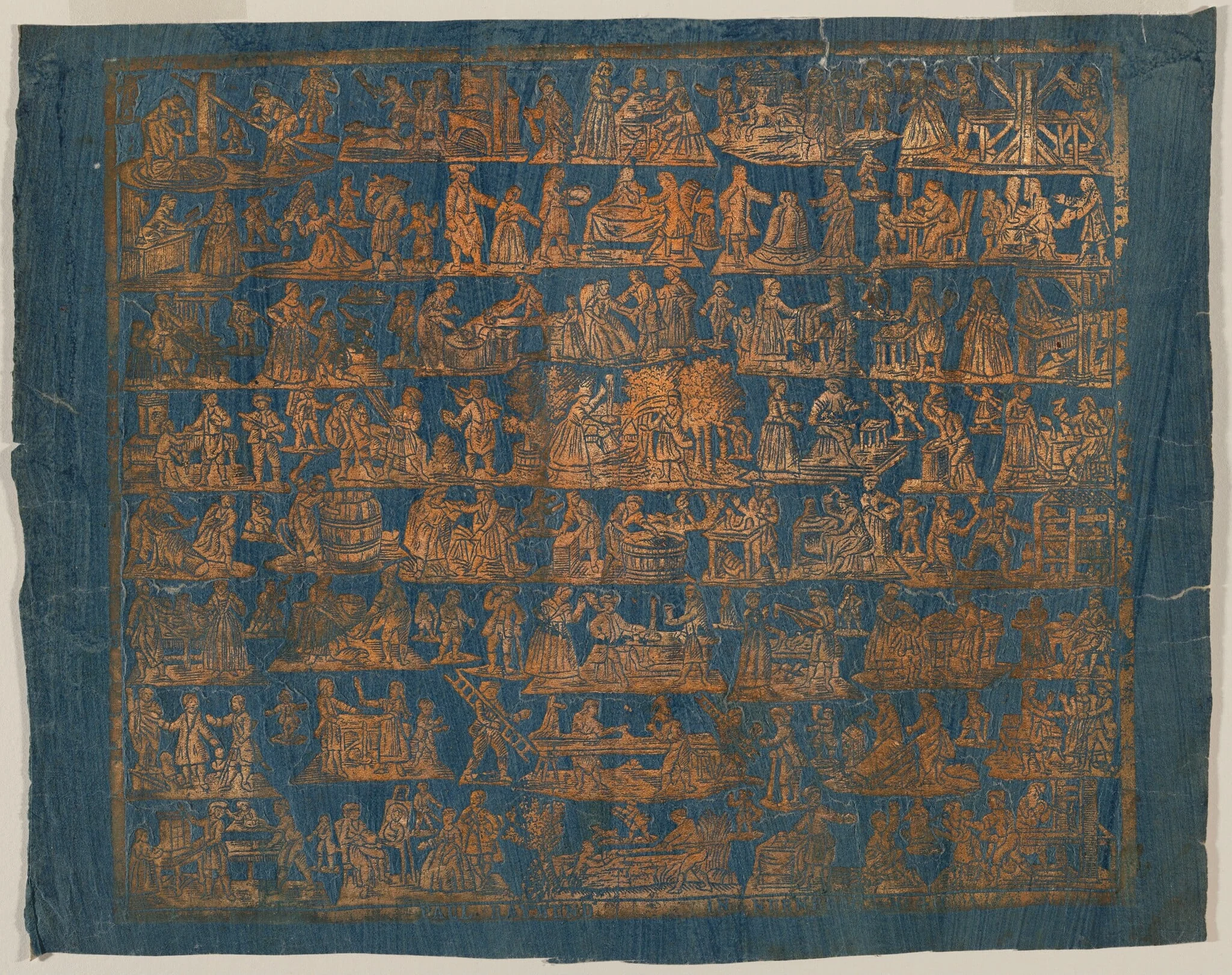 Endpaper with Scenes of the Trades