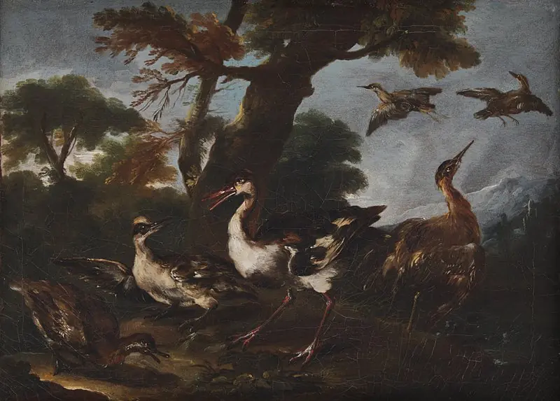 Landscape with Birds