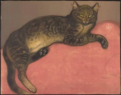 Winter: Cat on a Cushion (L'hiver: Chat sur un coussin)