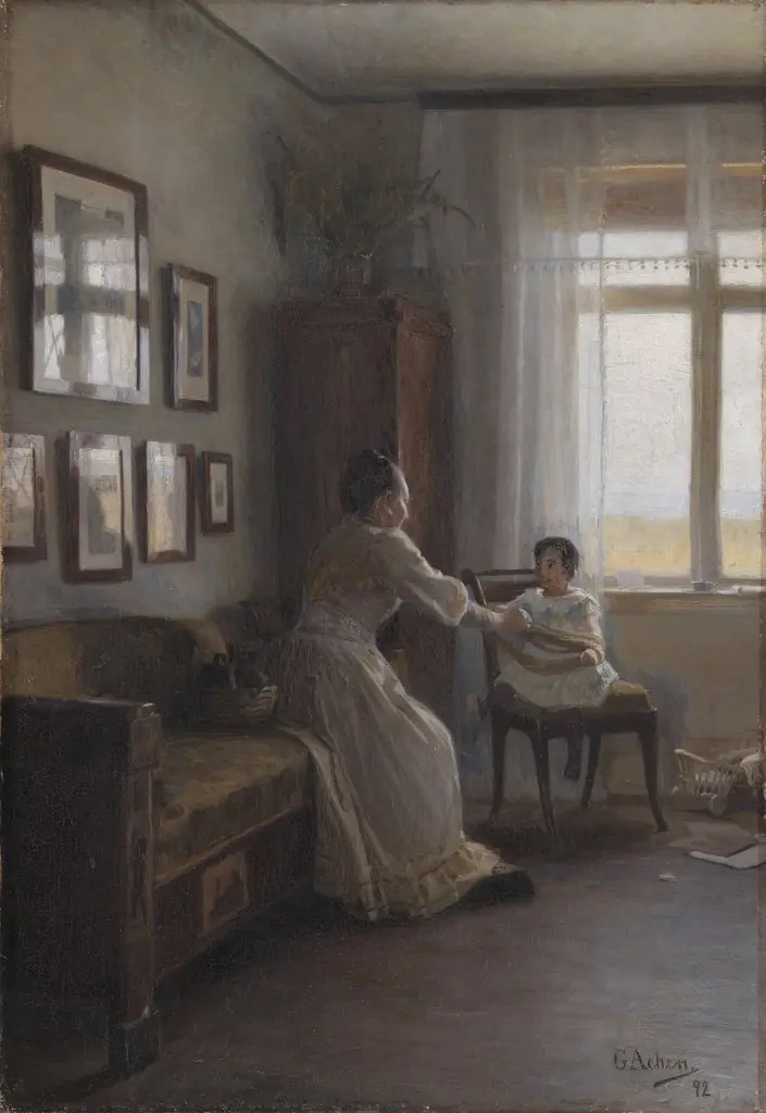 Interior with the Artist's Wife and Child