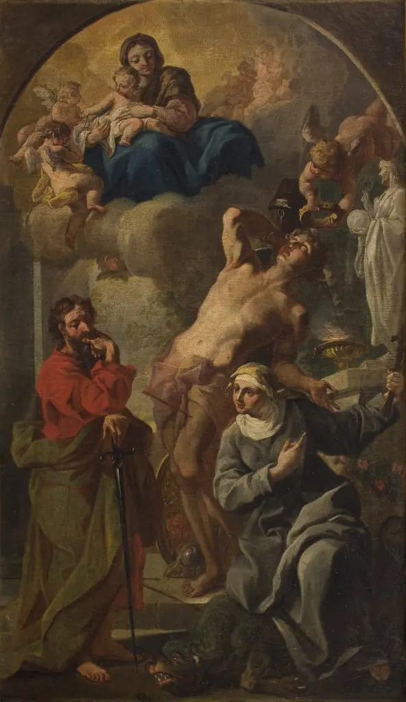 Madonna and Child with Saints Sebastian, Paul and Martha (Acceptance of Saint Sebastian  Into the Group of Holy Martyrs)
