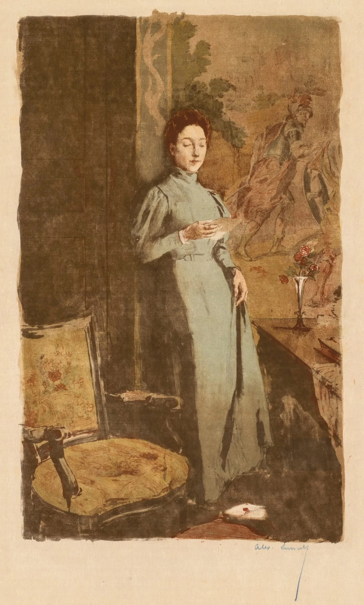 The Letter (La Lettre), by Alexandre Lunois, 1894