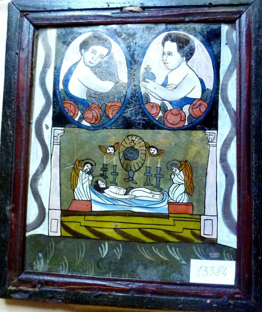 Prohodul Domnului/Iisus și Sfantul Ioan copii, by Unknown, 1850