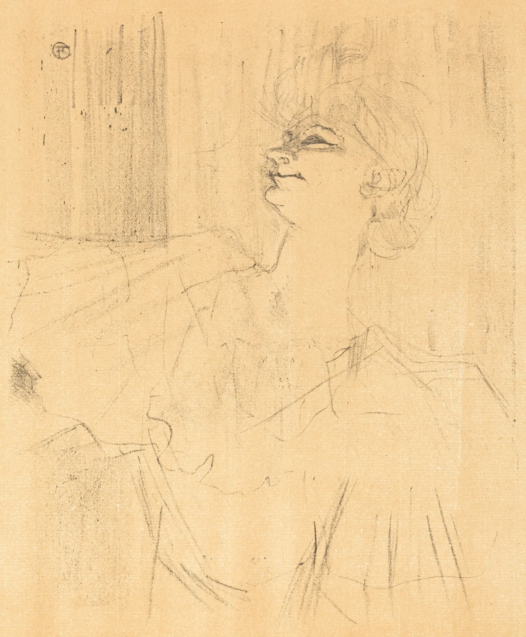 To Menilmontant from Bruant (A Ménilmontant, de Bruant), by Henri de Toulouse-Lautrec, ink, 1898