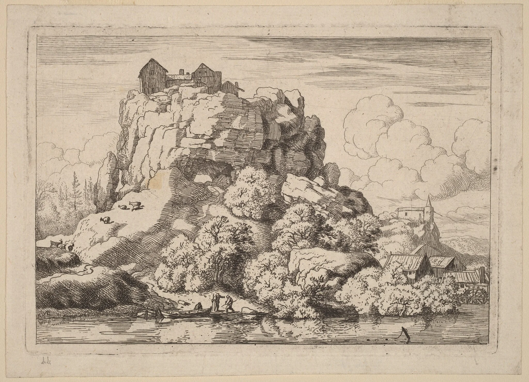 River at the Foot of a High Rock