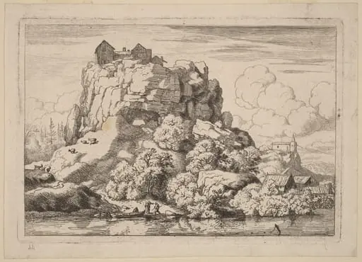 River at the Foot of a High Rock