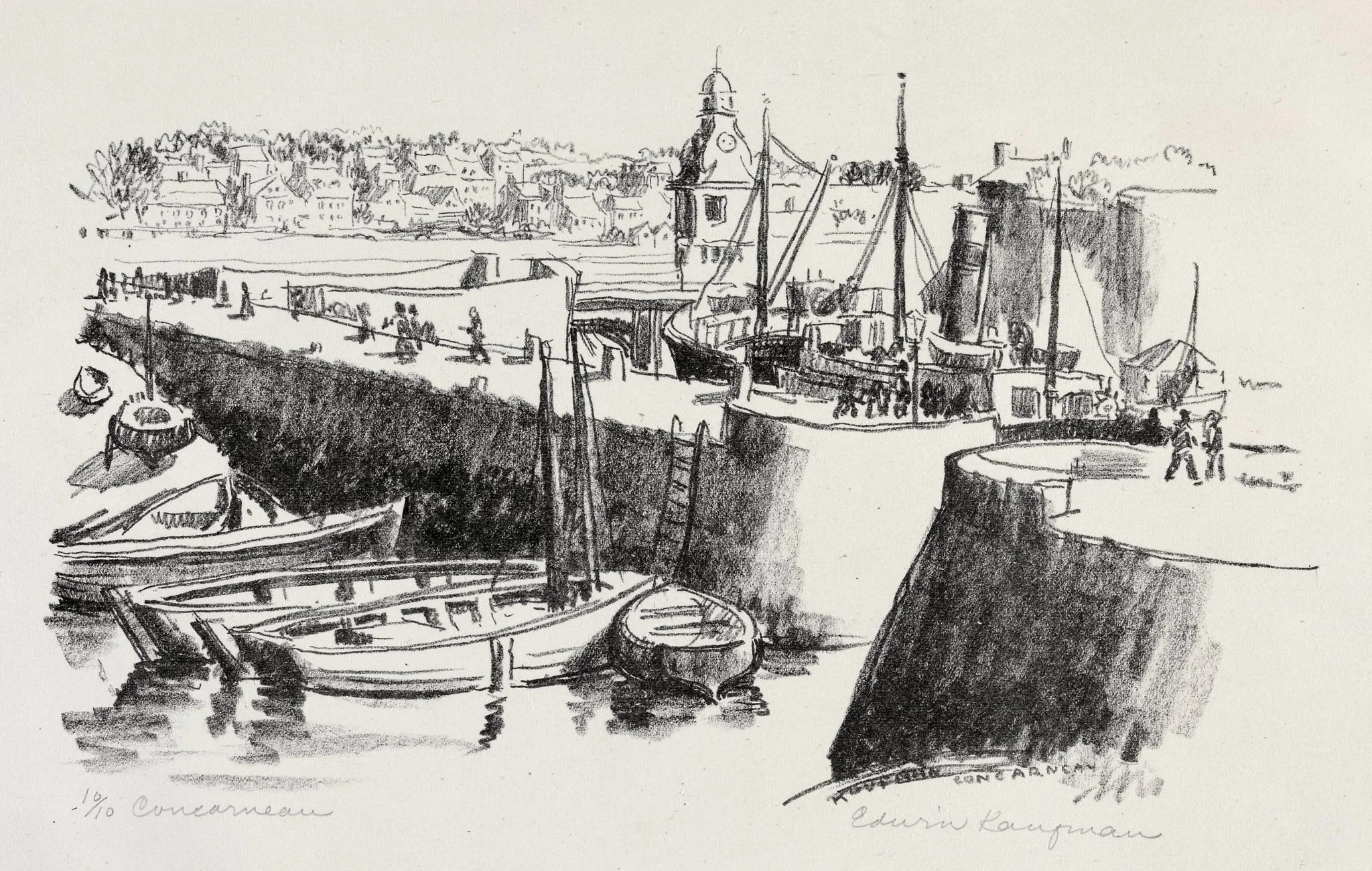 Concarneau, by Edwin Kaufman, 1932