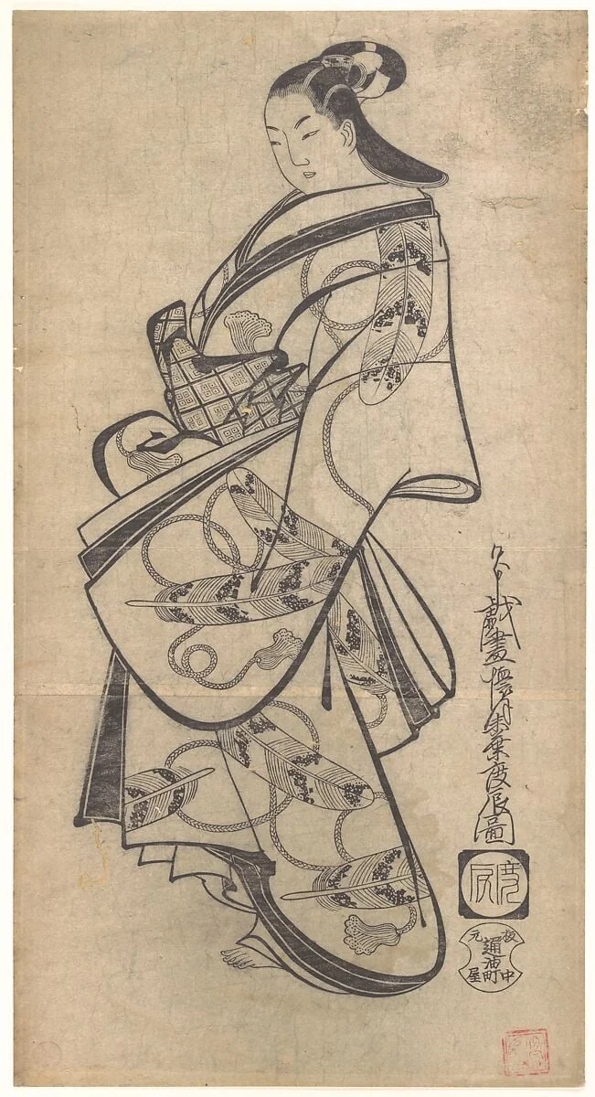 Untitled, by Kaigetsudō Doshin, ink, 1714