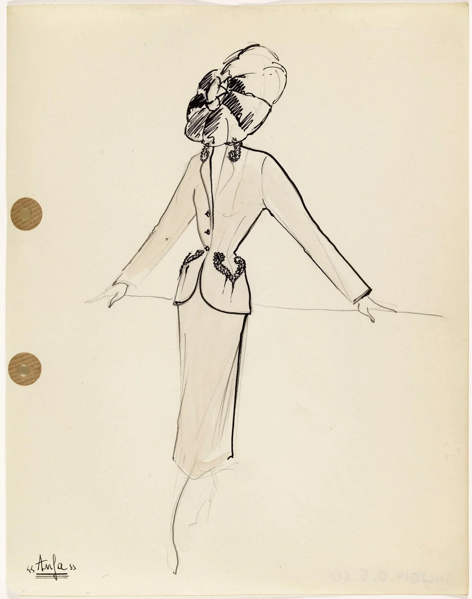 'Anfa', by Carven, 1949