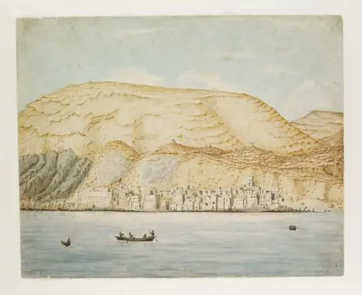 Maculla. Town. Coast of Arabia. Coal Depot