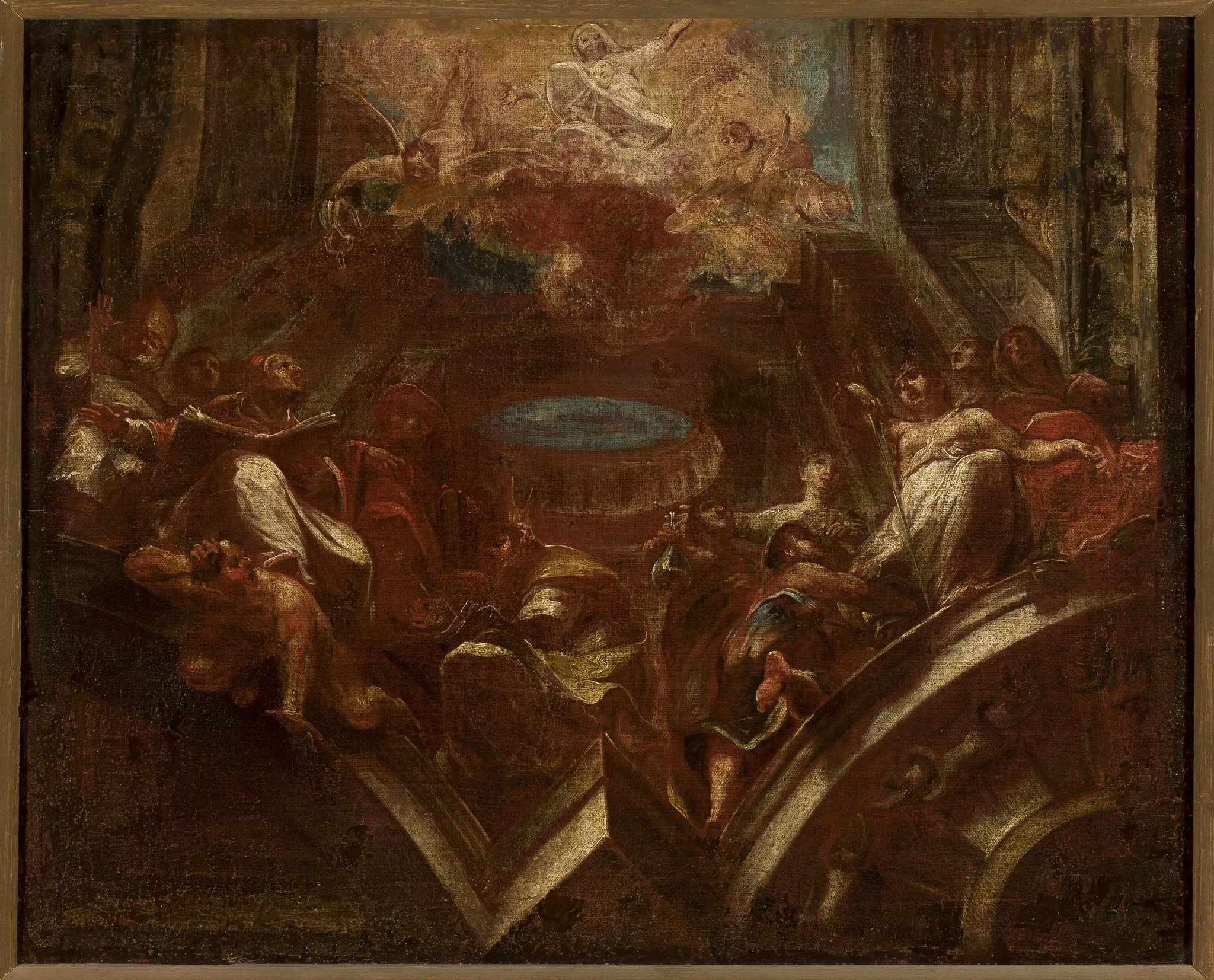 Sketch for the plafond Adoration of Madonna