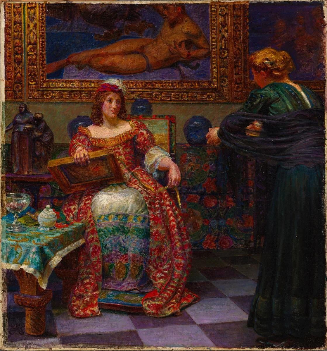 Leonora Kristina ja Dina Vijnhofvers, by Kristian Zahrtmann, unspecified