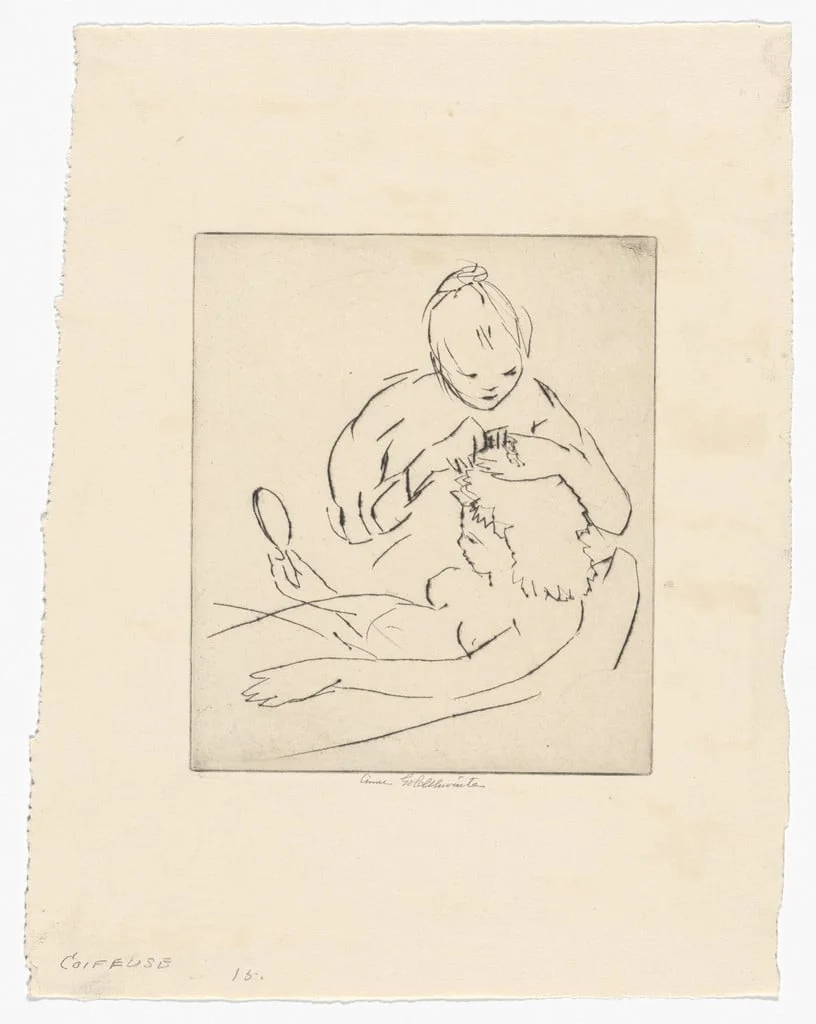 Untitled, by Anne Goldthwaite, ink, 1929