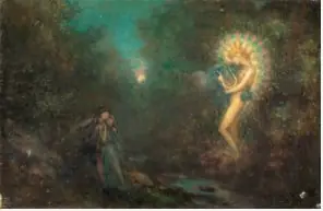 A Landscape with a Couple, and a Spirit with a Lute