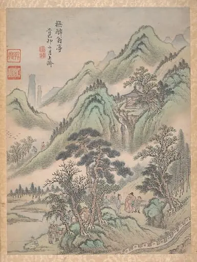 清   陸漢 山水八開  冊|Eight landscapes