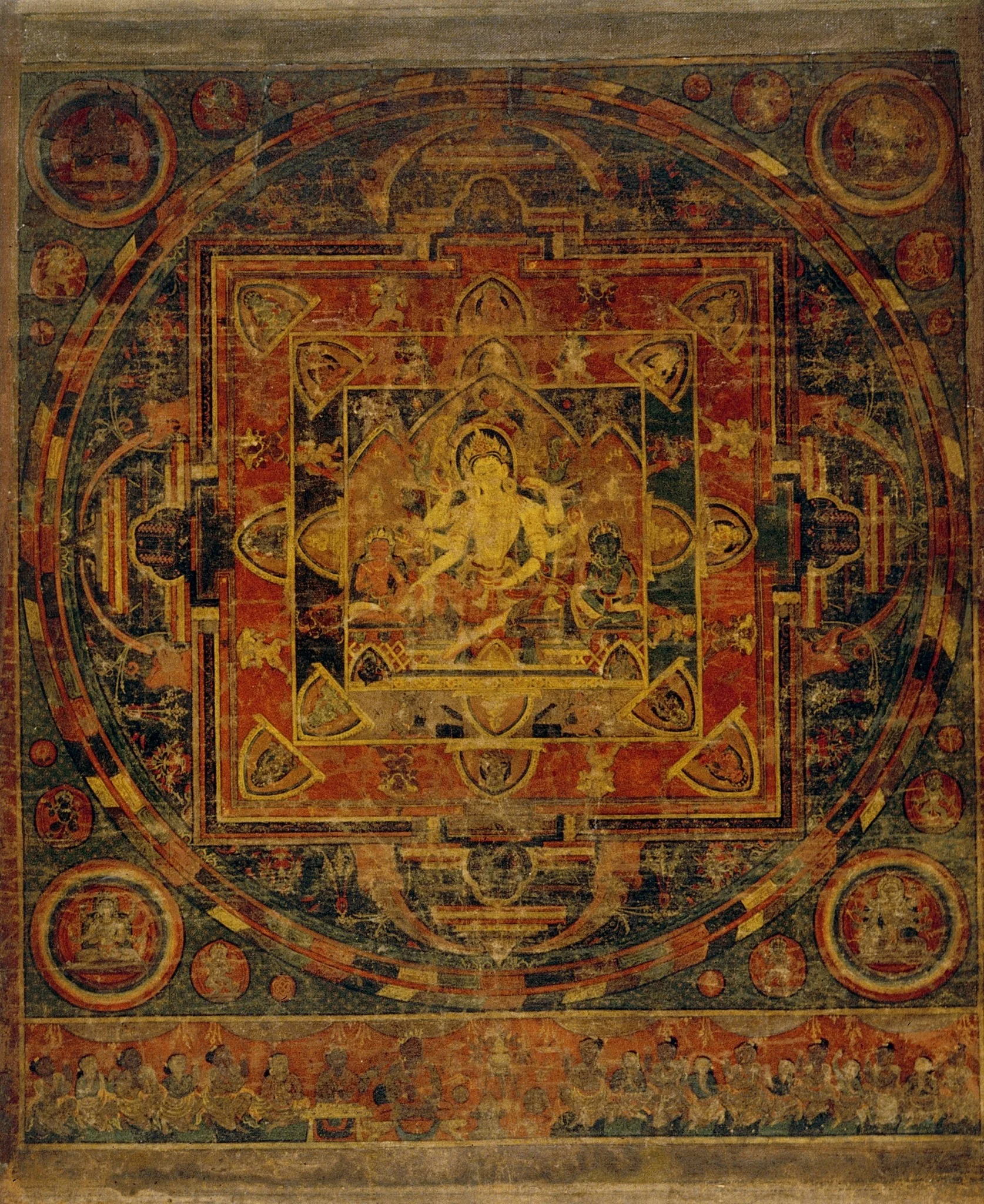 Mandala of Vasudhara, by Unknown, unspecified, 1450