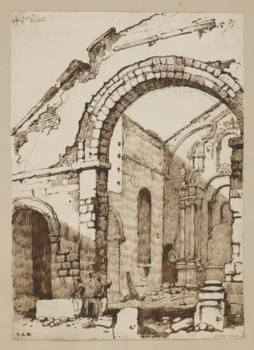 The ruins of St Paul's church, Macau, after the fire of 26 January 1835