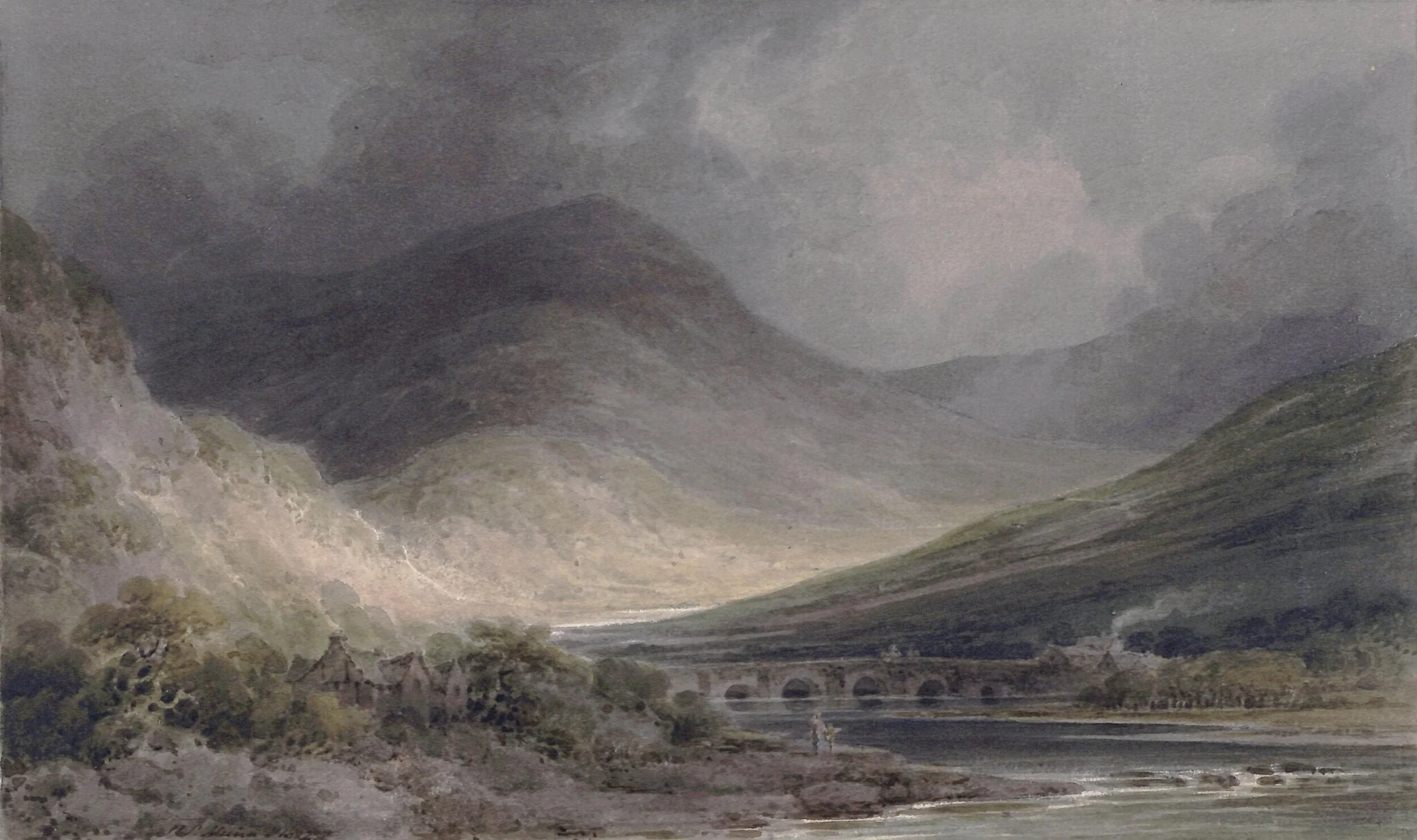 Tan-y-Bwlch, by Paul Sandby Munn, watercolor, 1802