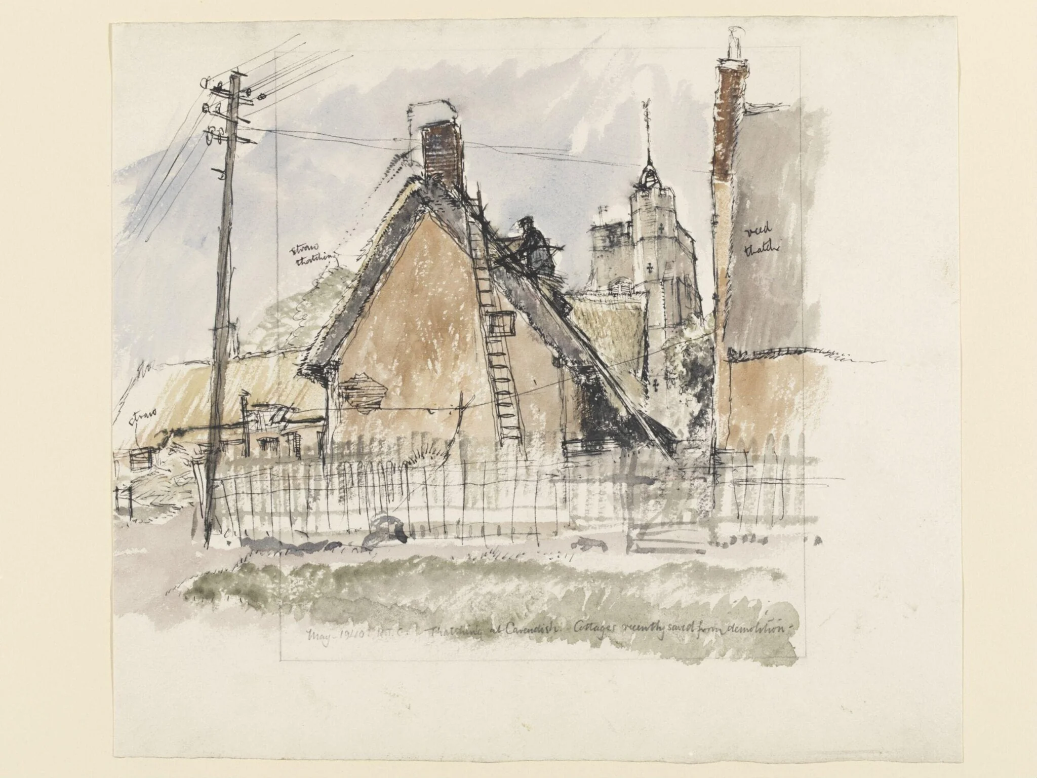 Thatching at Cavendish