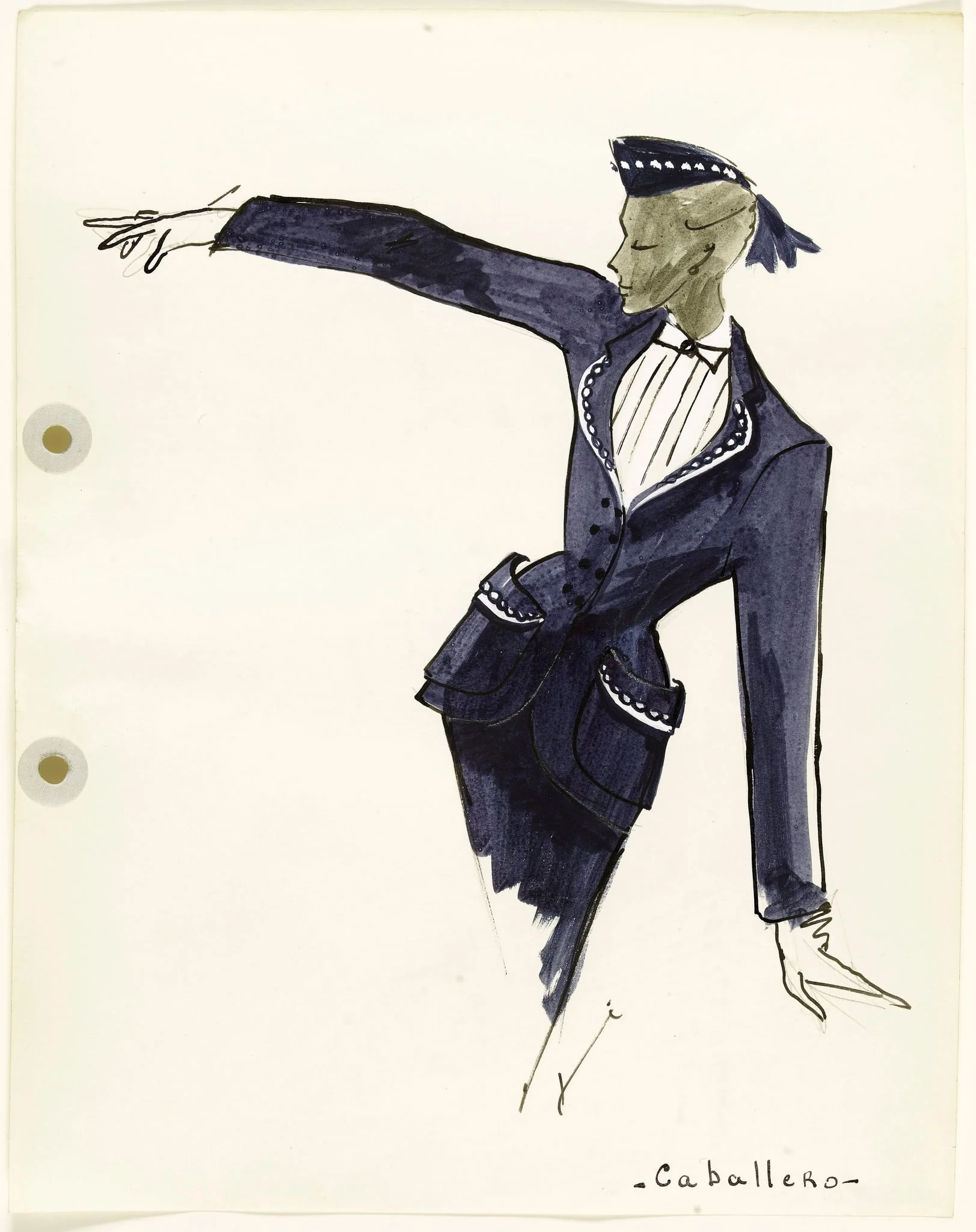 'Caballero', by Carven, 1951