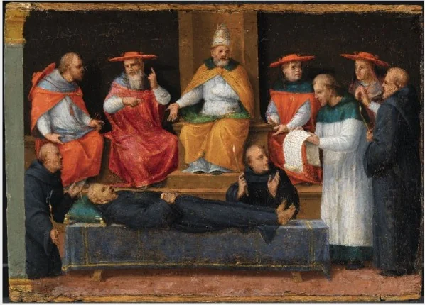 The Canonization of Saint Nicholas of Tolentino, by Franciabigio, unspecified, 1515