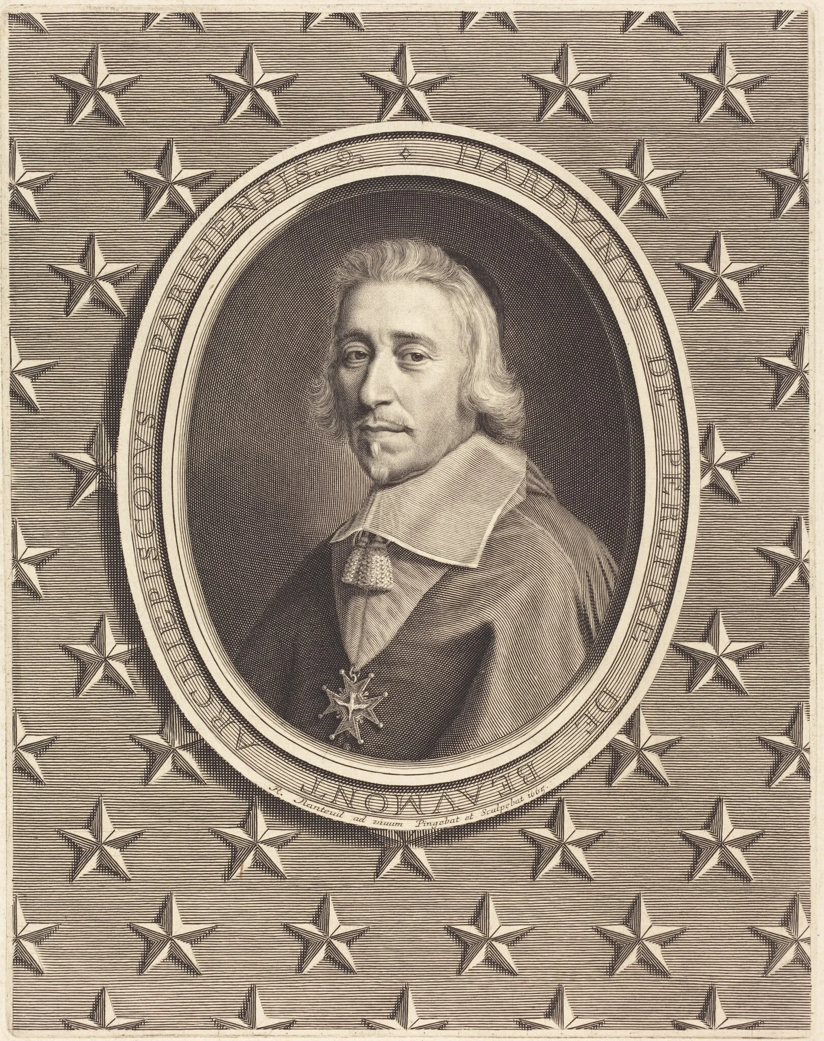 Hardouin de Perefixe, by Robert Nanteuil, ink, 1665