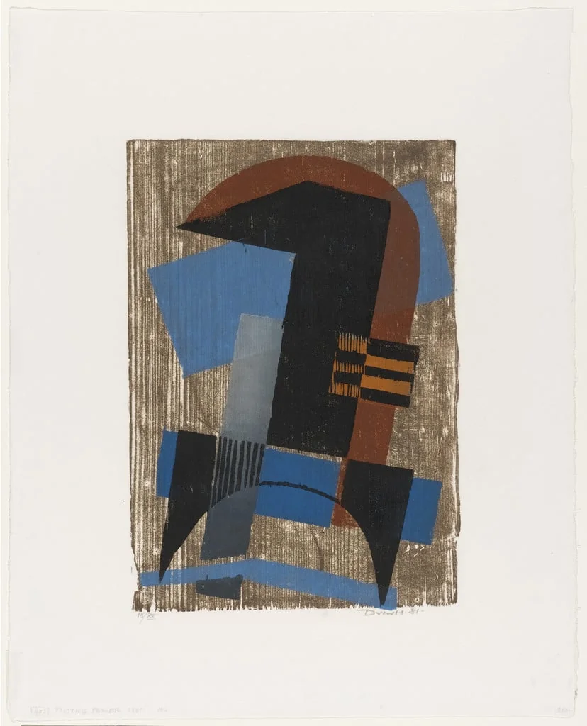 Untitled, by Werner Drewes, ink, 1981