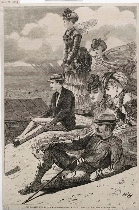 The Coolest Spot in New England - Summit of Mount Washington, by Winslow Homer, 1870