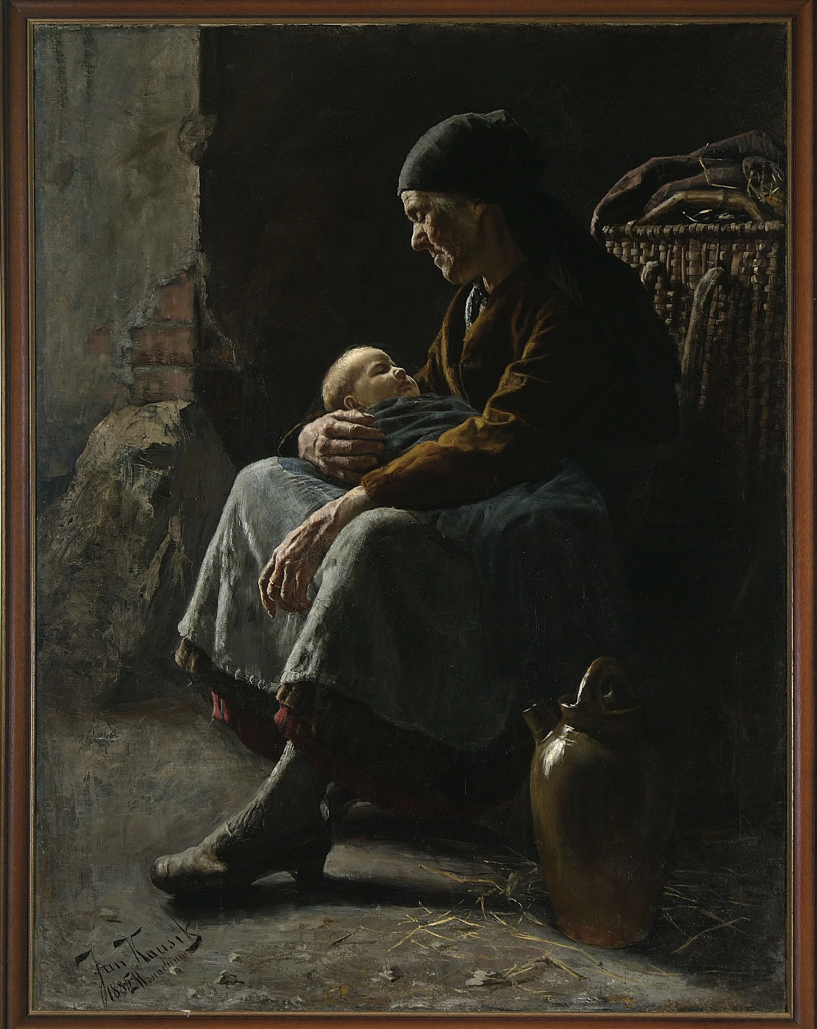 Granny’s treasure, by Jan Kauzik, oil, 1893