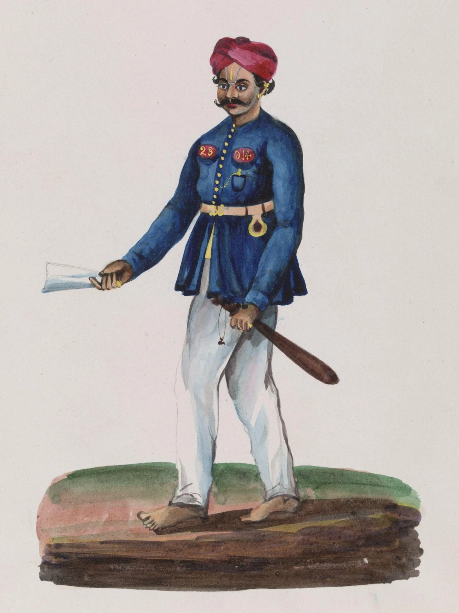 A peon, by Unknown, paint, 1870