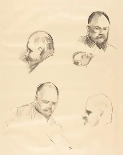 Ambroise Vollard, quatre esquisses (Ambroise Vollard, four sketches)