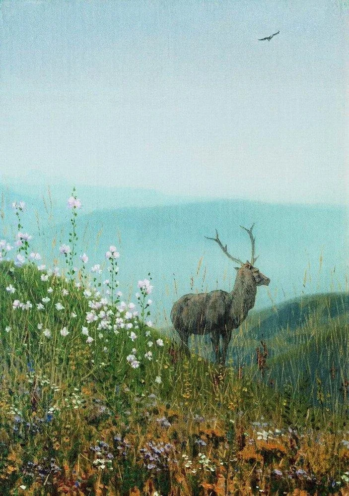 In the Alatau Mountains, by Vasily Vereshchagin, oil, 1869