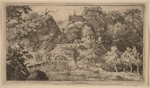 Water Mill at the Foot of a Mountain