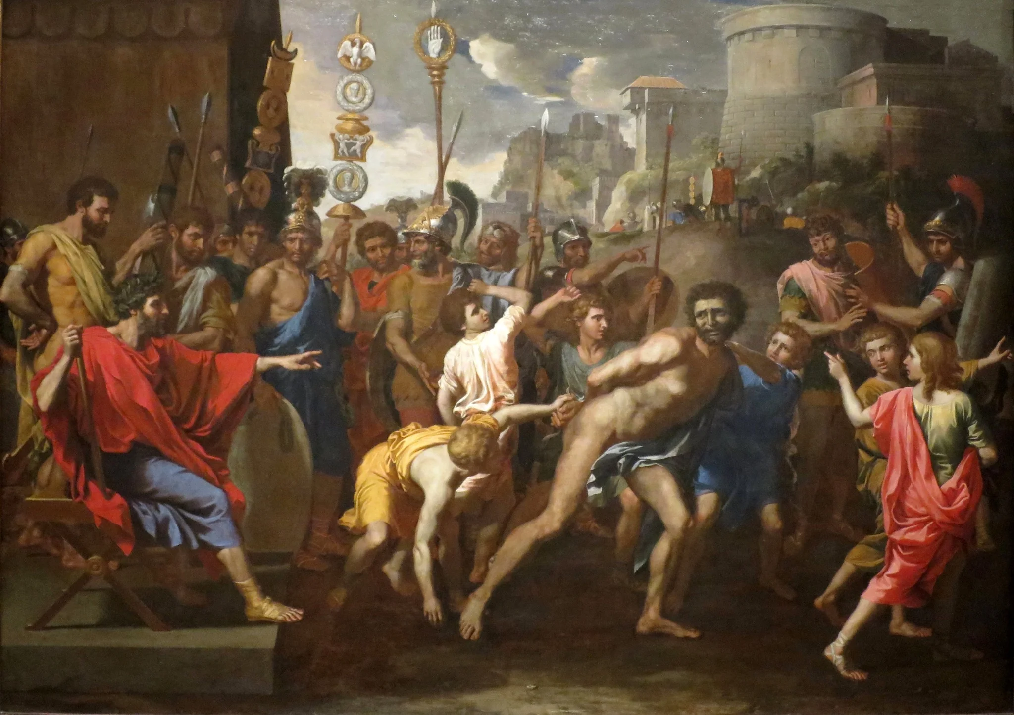 Camillus and the Schoolmaster of Falerii, by Nicolas Poussin, oil, 1637