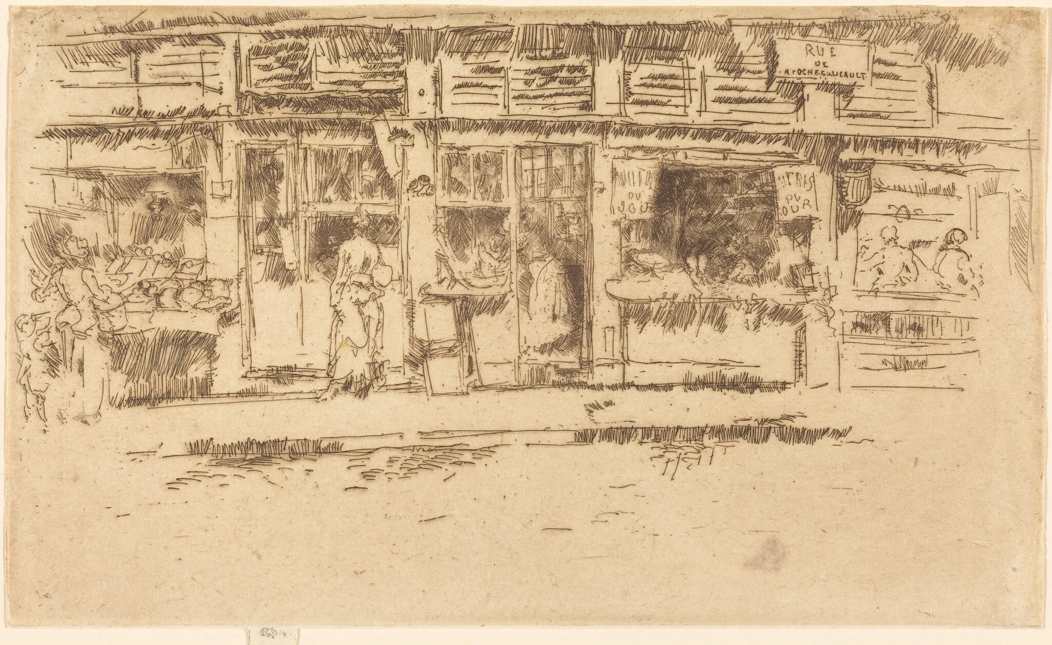 Rue de la Rochefoucault, by James McNeill Whistler, ink, 1893