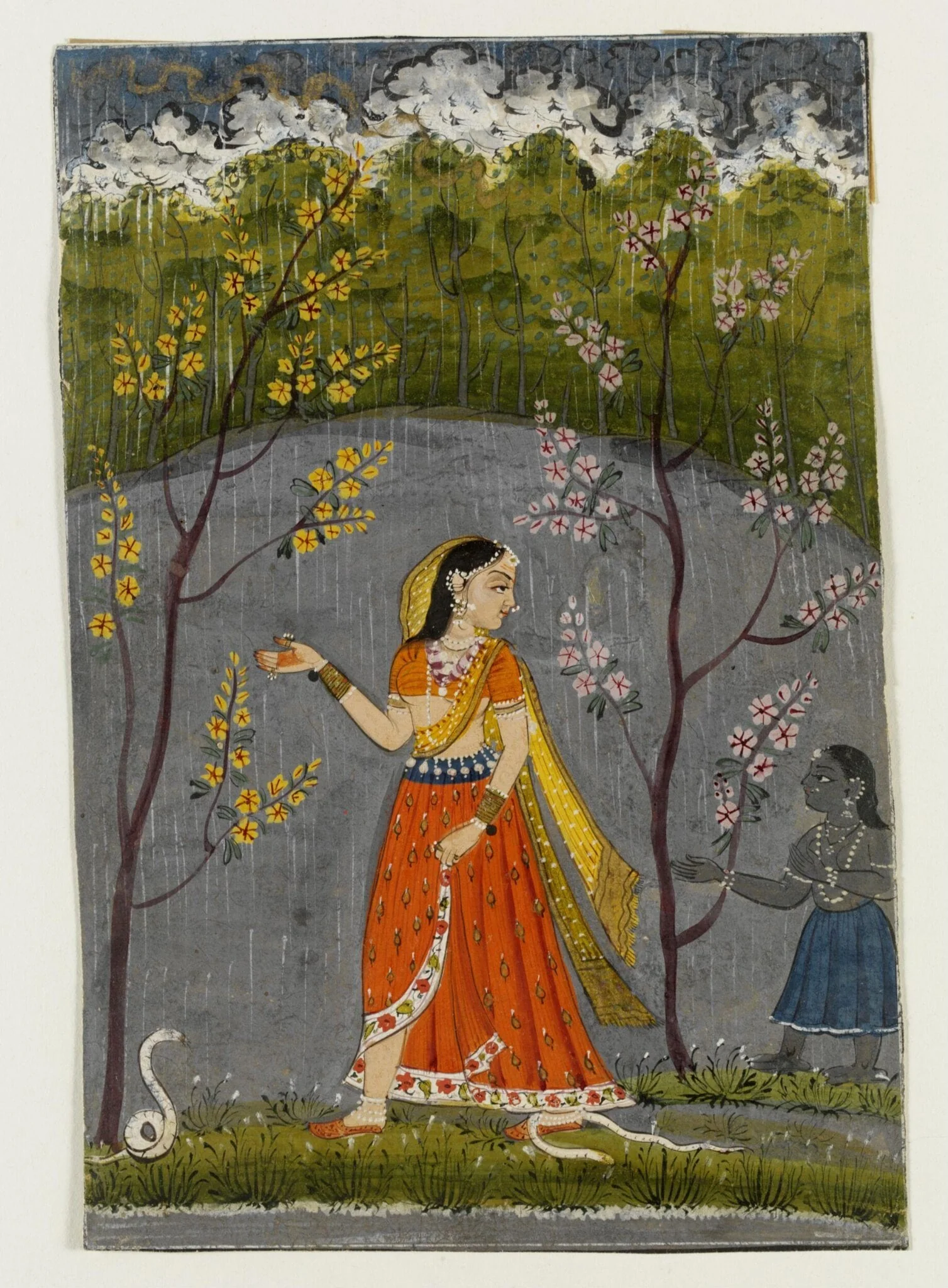 Abhisarika Nayika, by Unknown, paint, 1840