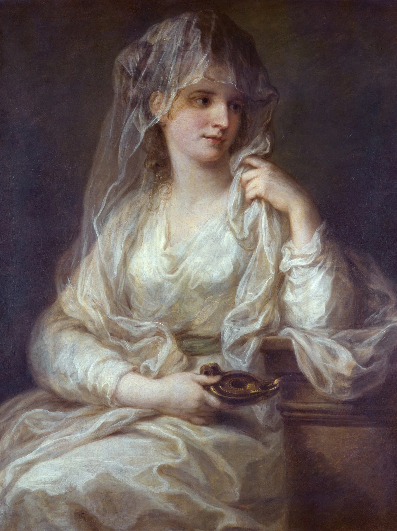 Portrait of a lady as Vestal Virgin, by Angelica Kauffmann, oil, 1791