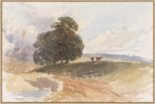 Trees, Rustic Bridge, etc