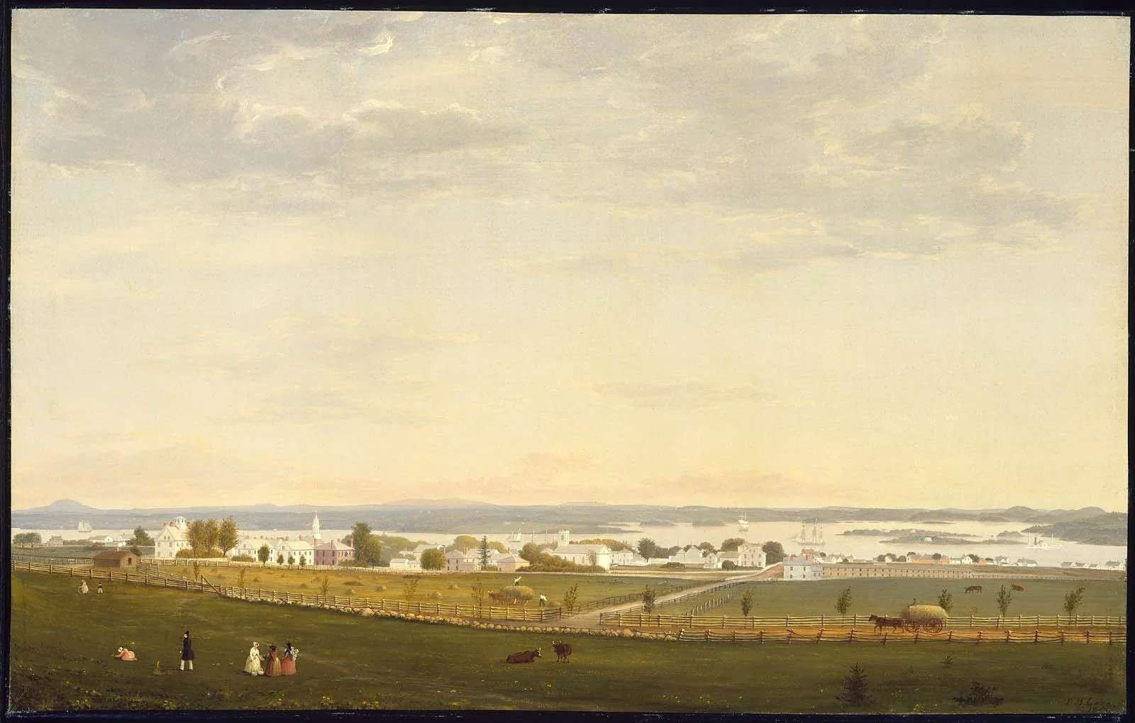 Castine, Maine, by Fitz Henry Lane, oil, 1856