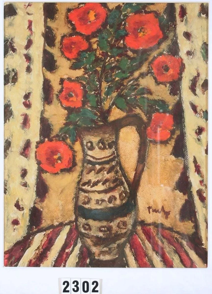Flori roșii, by Nicolae Tonitza, unspecified, 1923