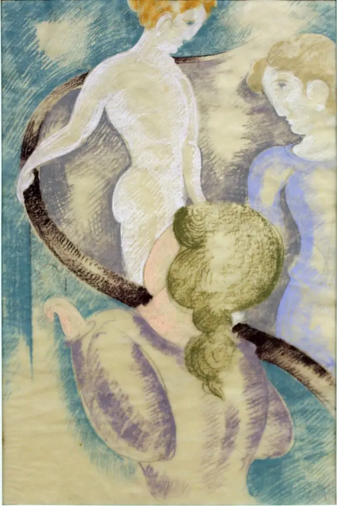 Three Figures at the Balustrade II