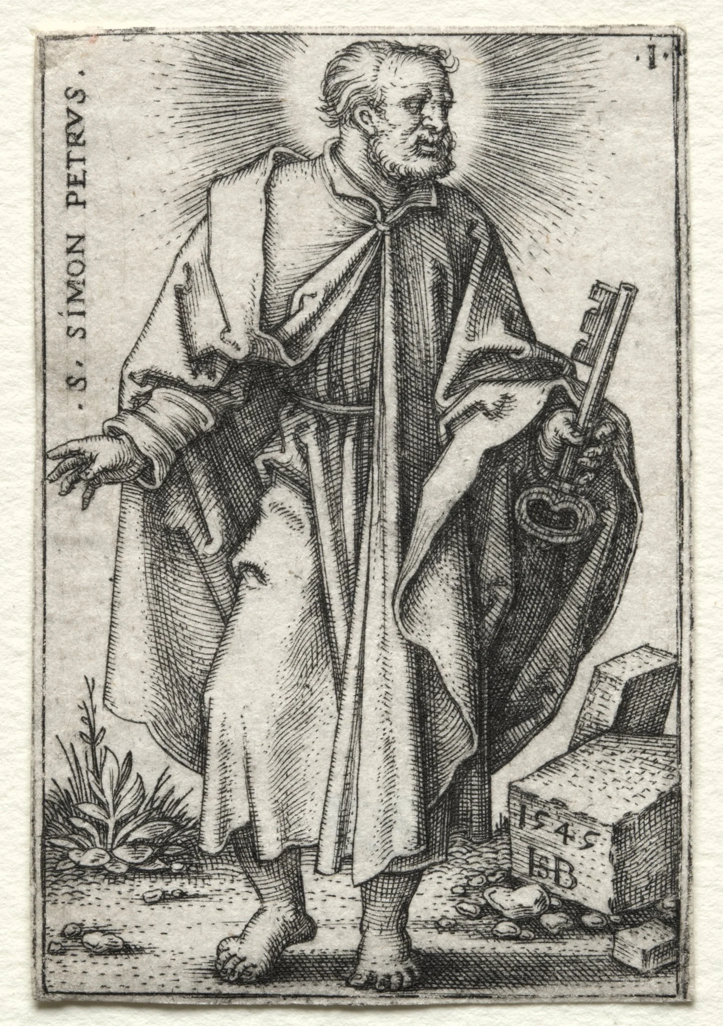 St. Simon Peter, by Sebald Beham, 1546