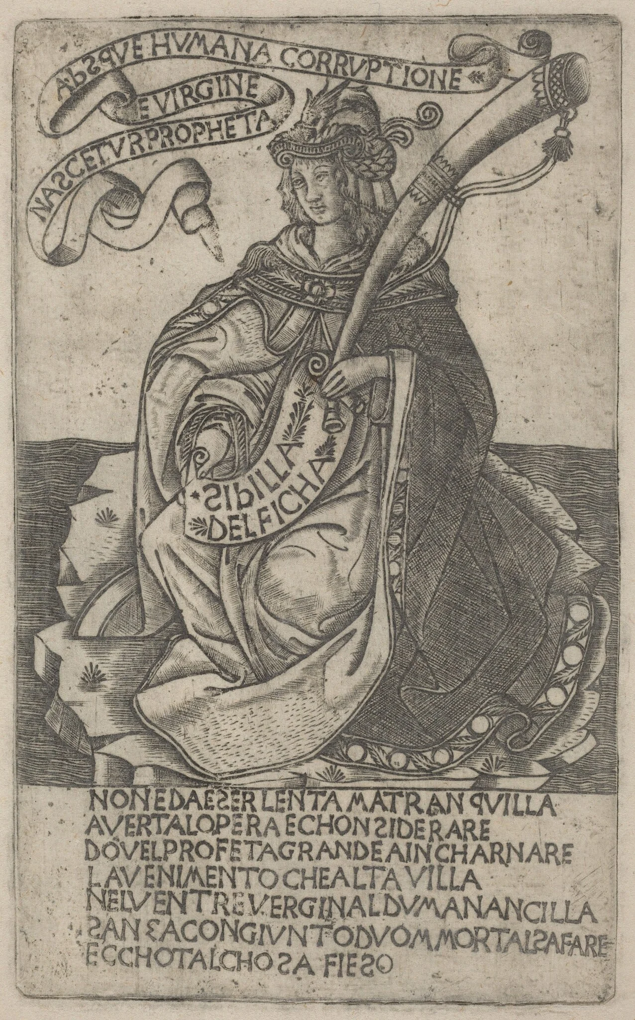 Delphian Sibyl, by Italian 15th Century, ink, 1401