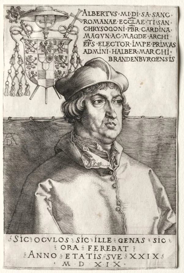 Cardinal Albrecht of Brandenburg - The Small Plate, by Albrecht Dürer, 1519